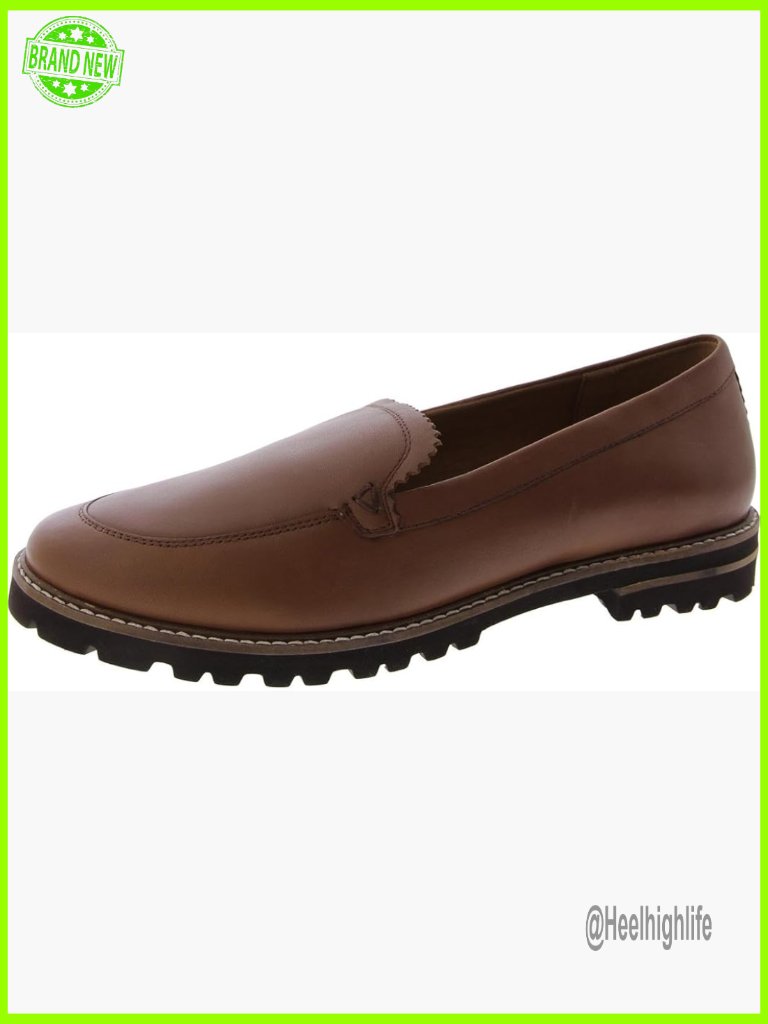 Leather Loafers With Arch Support, Removable Cushioned Footbed, Casual Flat